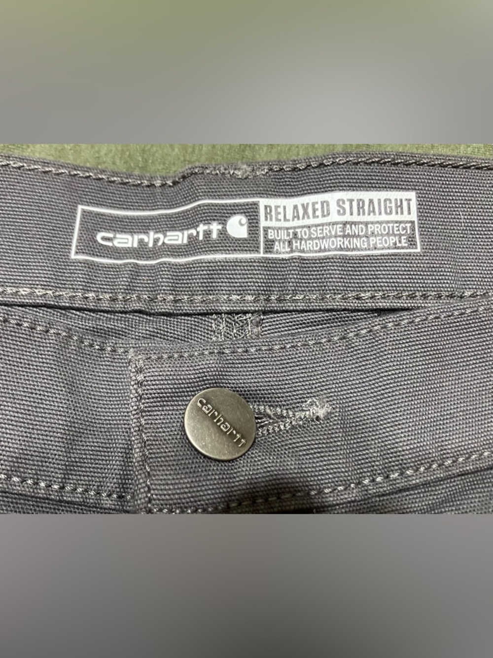 Carhartt Men's Straight Rigby Dungaree in Gray - Picture 6 of 8